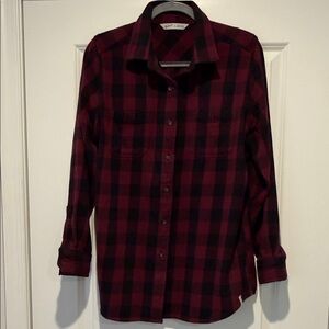 Woolrich Black and Red Checkered Button Down Shirt
